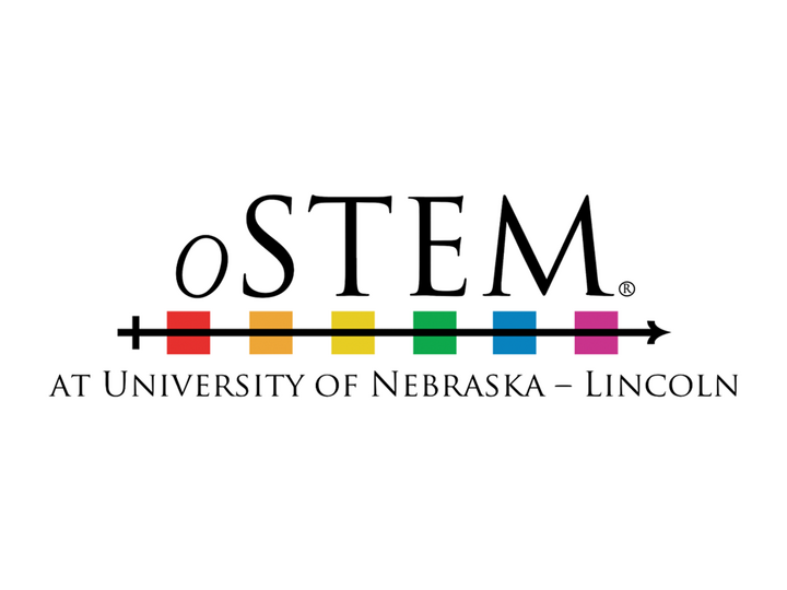 oSTEM logo with a rainbow arrow, text "at University of Nebraska–Lincoln" below.